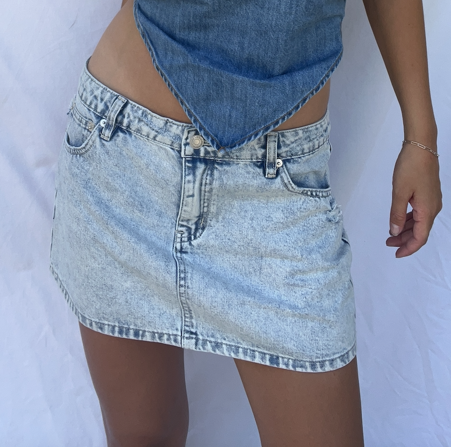 Denim Mini Skirt