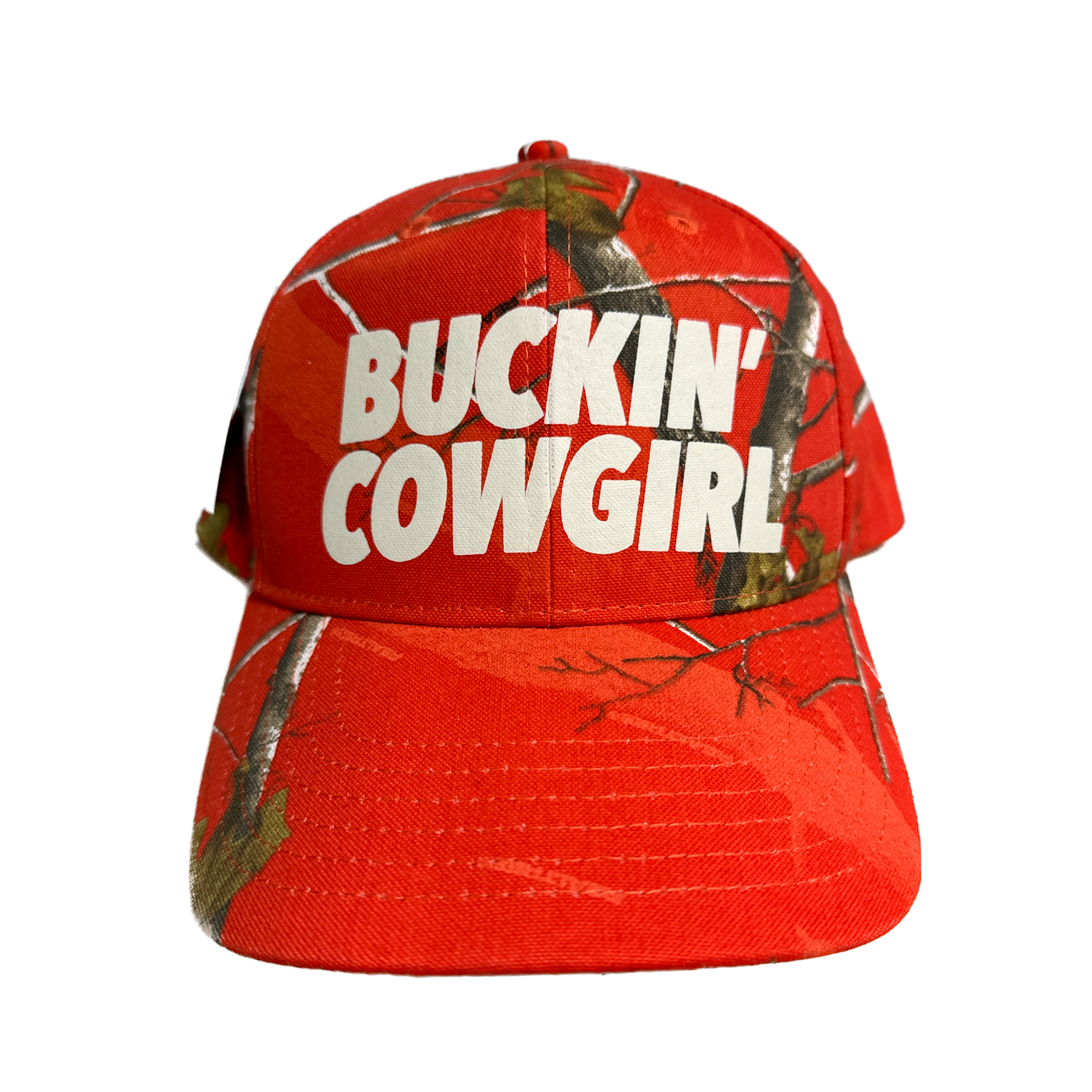 Orange “Buckin Cowgirl” Trucker