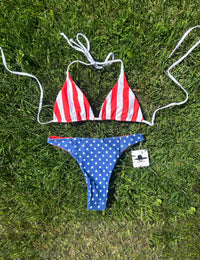 American Flag Bikini Top