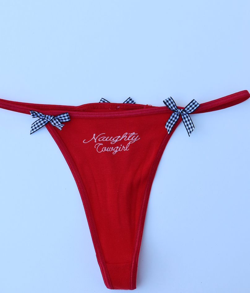 Naughty Cowgirl RED String Undies