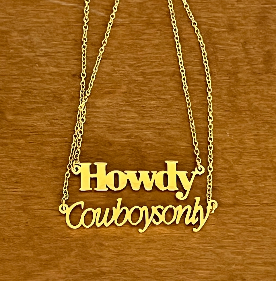 Gold Howdy Necklace