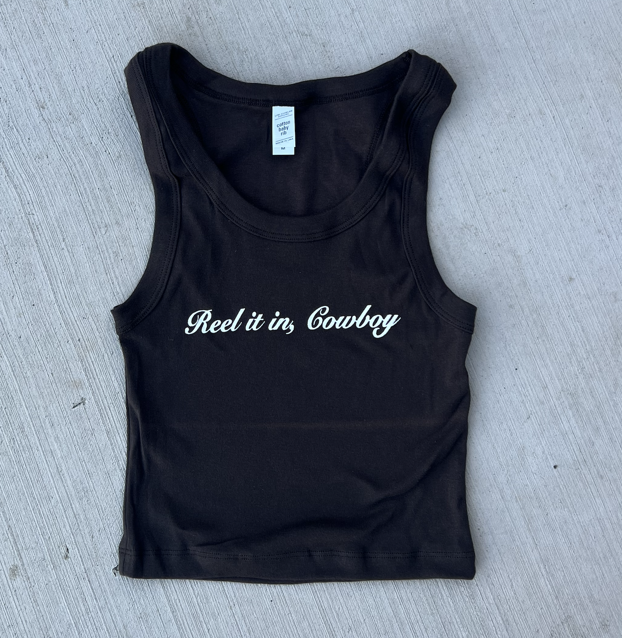 LIMITED EDITION "Reel it in, Cowboy" Cropped Tank Top